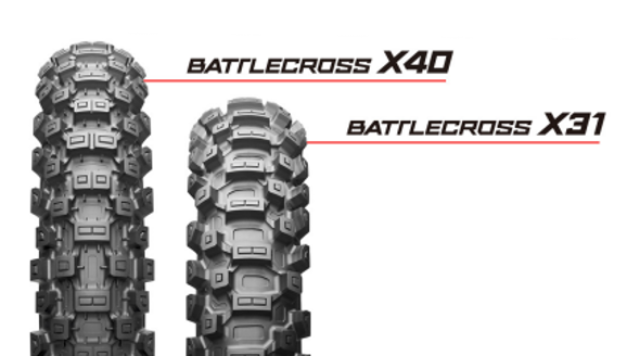 Bridgestone Battlecross X31 Front & X40 Rear Tire Combo | Bridges